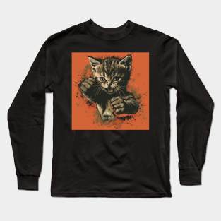 Bruce Lee Kitty Long Sleeve T-Shirt